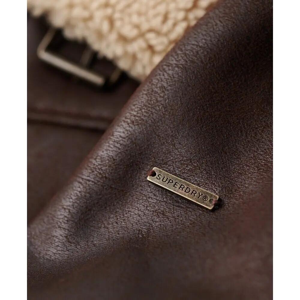Veste aviateur courte en peau de mouton synthétique femme Superdry 7/7
