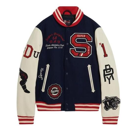 Jacke mit Aufnäher Superdry College Varsity