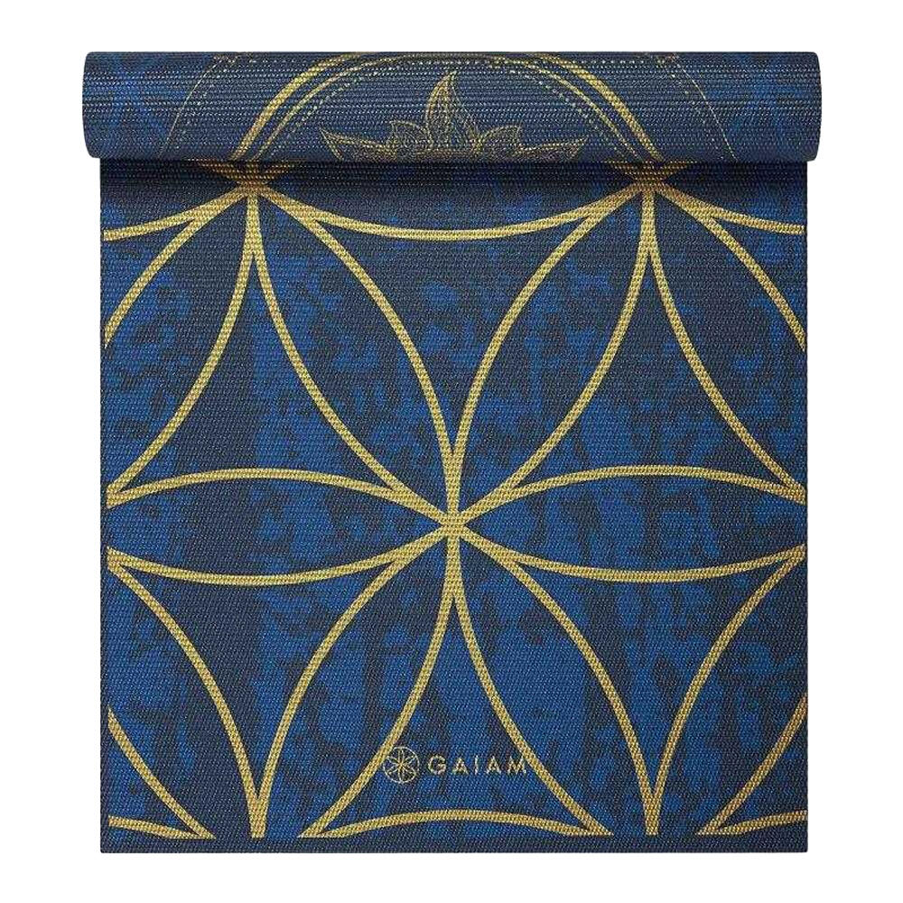 Tapis De Yoga Motif/style Soleil Et Lune (Bleu Marine / Métallisé) Taille unique 3/6