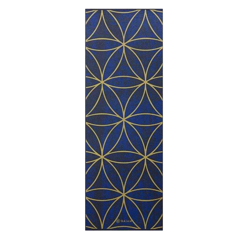 Tapis De Yoga Motif/style Soleil Et Lune (Bleu Marine / Métallisé) Taille unique 2/6