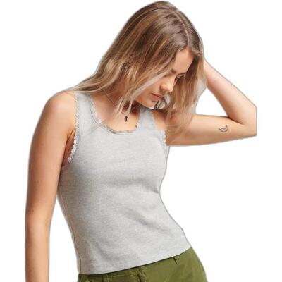 Tanktop met kanten rand voor vrouwen superdry