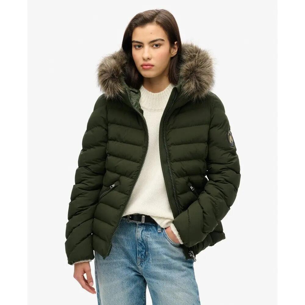 Doudoune à capuche en fourrure synthétique femme Superdry Fuji 2/6