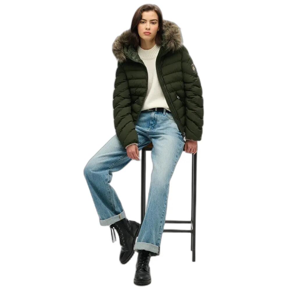 Doudoune à capuche en fourrure synthétique femme Superdry Fuji 4/6