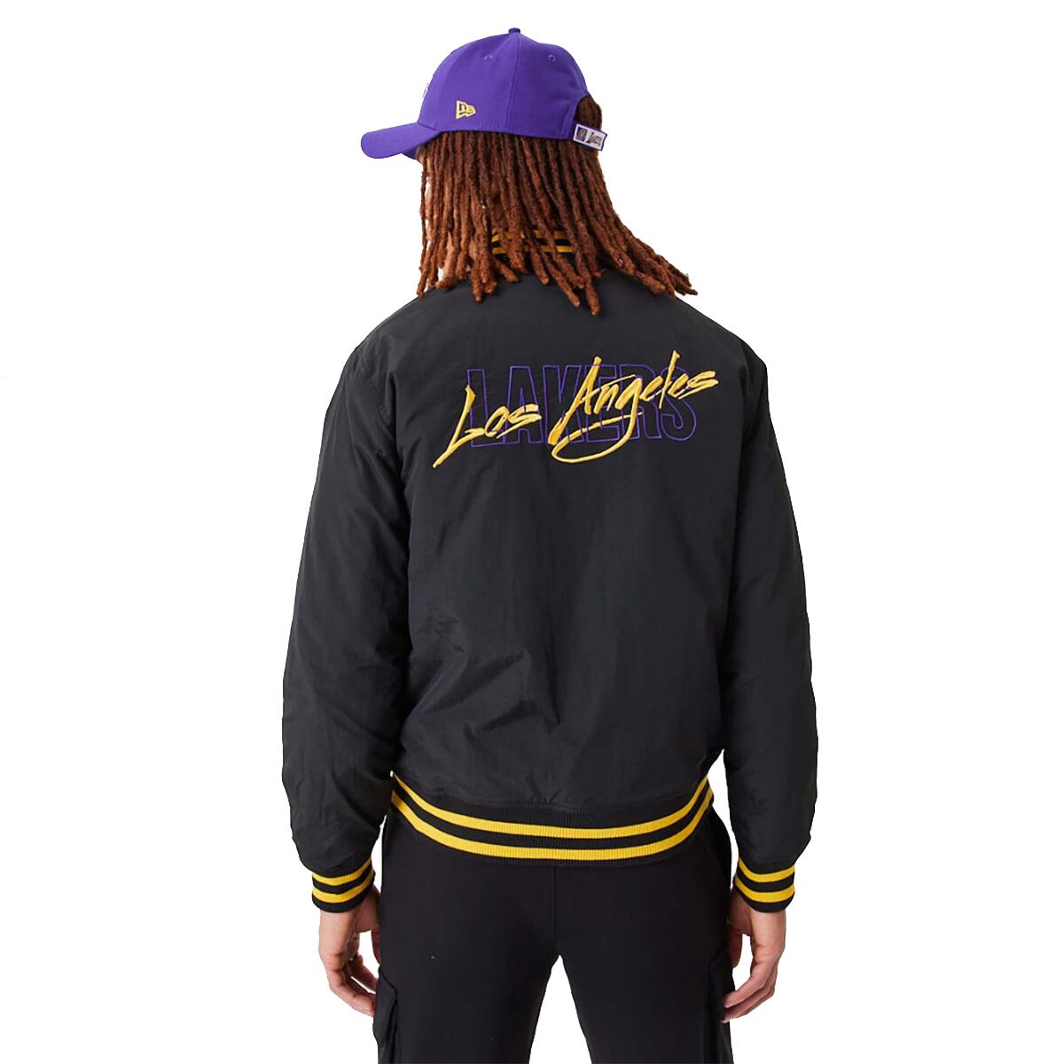 Kurtka bomberka New Era NBA Los Angeles Lakers Script Bomber Jacket - 60332205 2/7