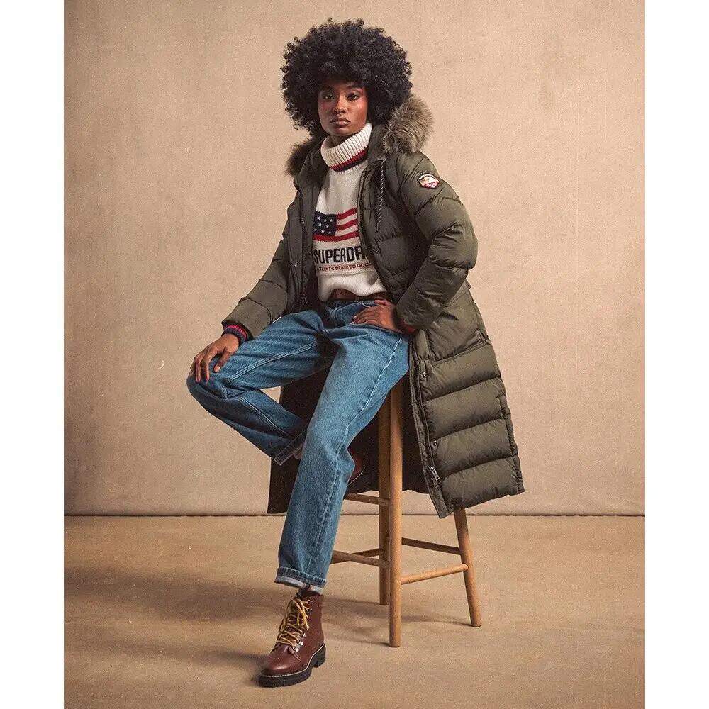 Manteau fausse fourrure femme Superdry Everest 6/7