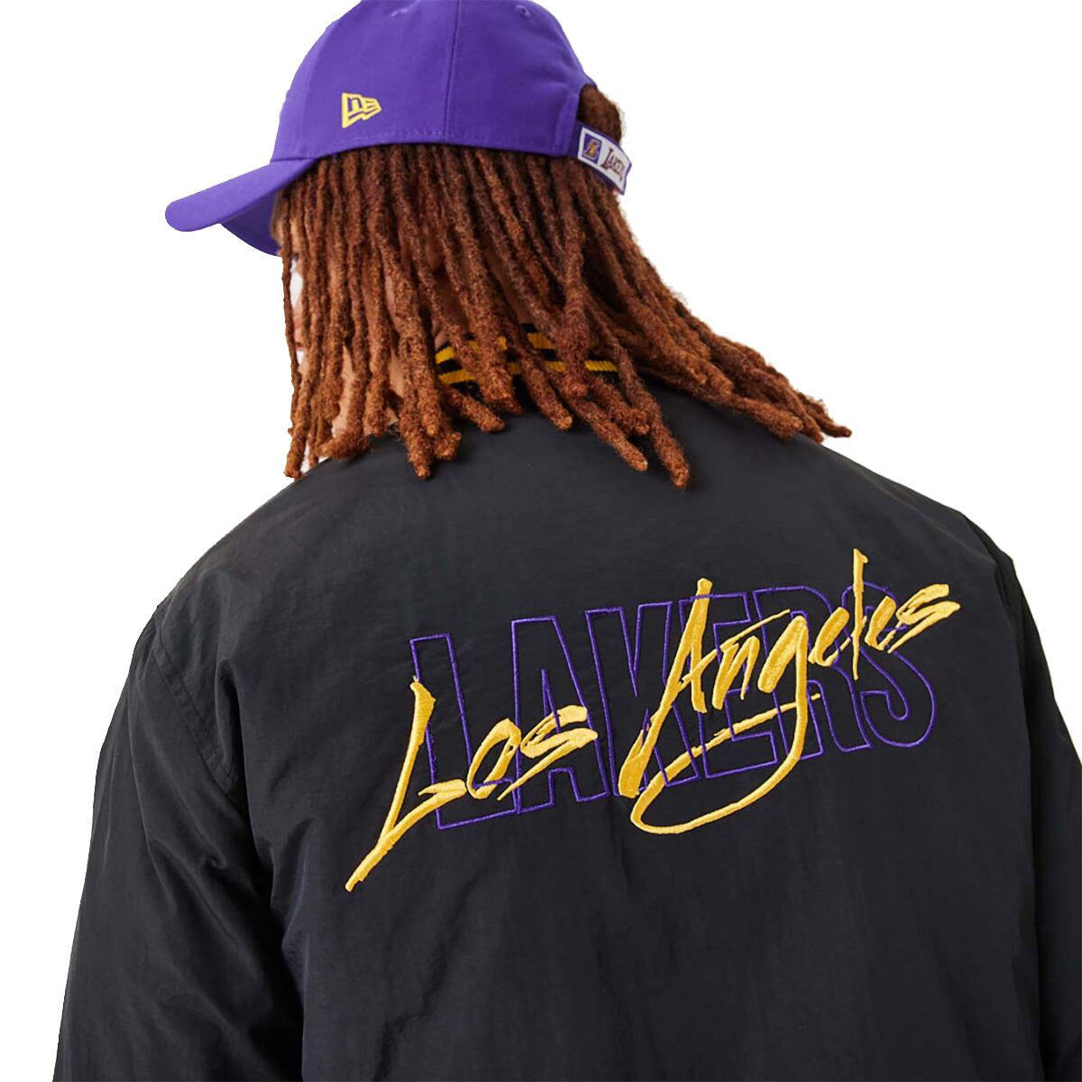 Kurtka bomberka New Era NBA Los Angeles Lakers Script Bomber Jacket - 60332205 5/7