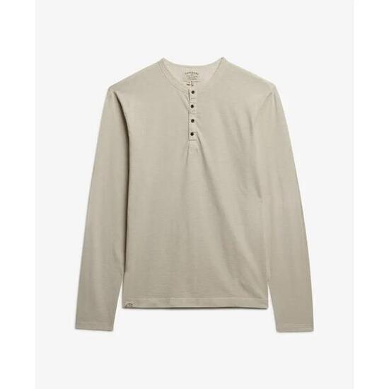 Langarm-T-Shirt mit tunesisem Kragen Superdry Jersey