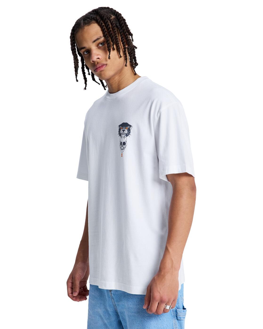 Camiseta de manga corta DC TIGER BITE Blanco Hombre 3/4