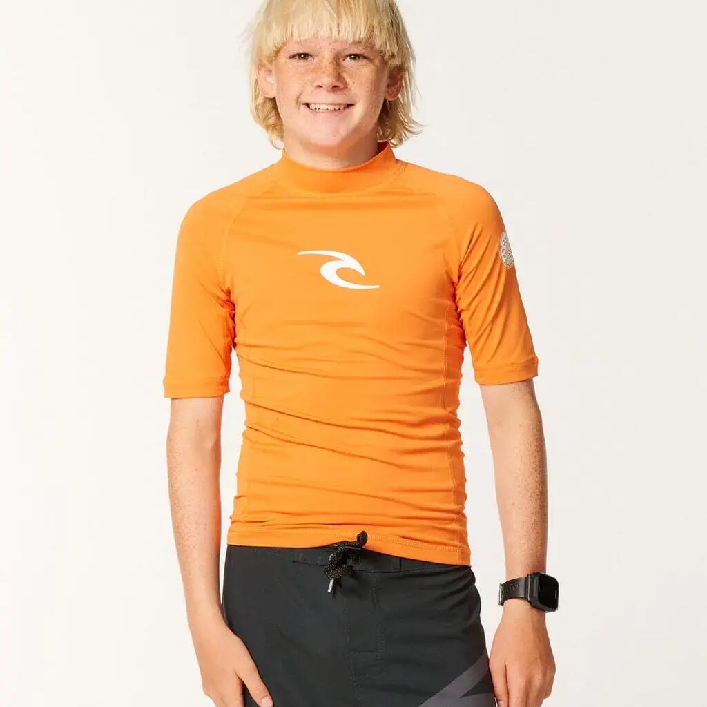 Boys’ Waves short-sleeve UV rash vest