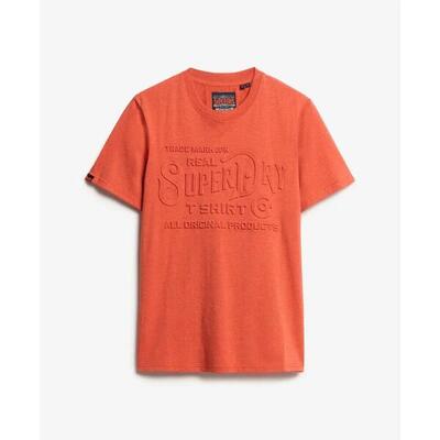 T-shirt met logo in reliëf superdry