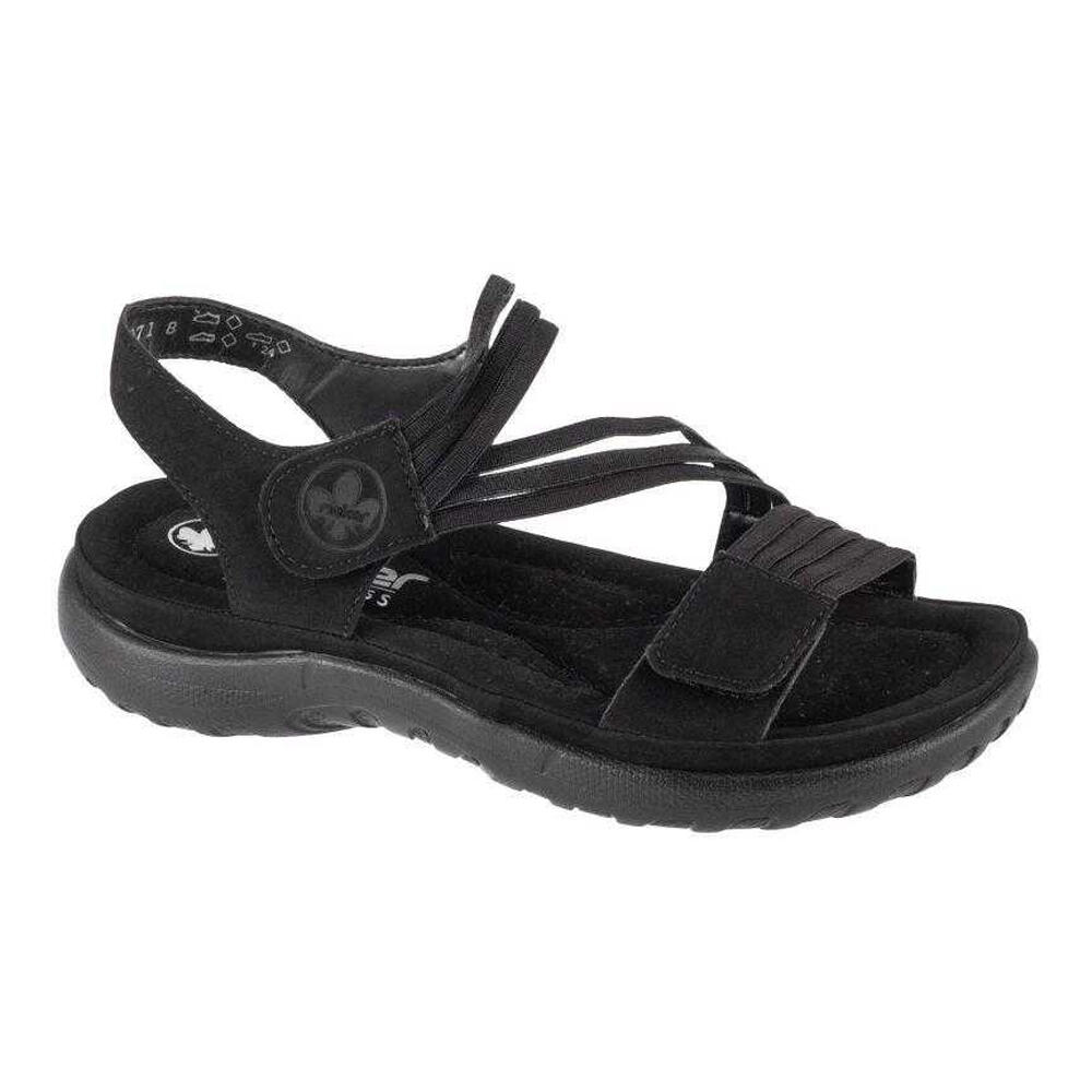 Womens/Ladies Synthetic Leather Sandals (Black)