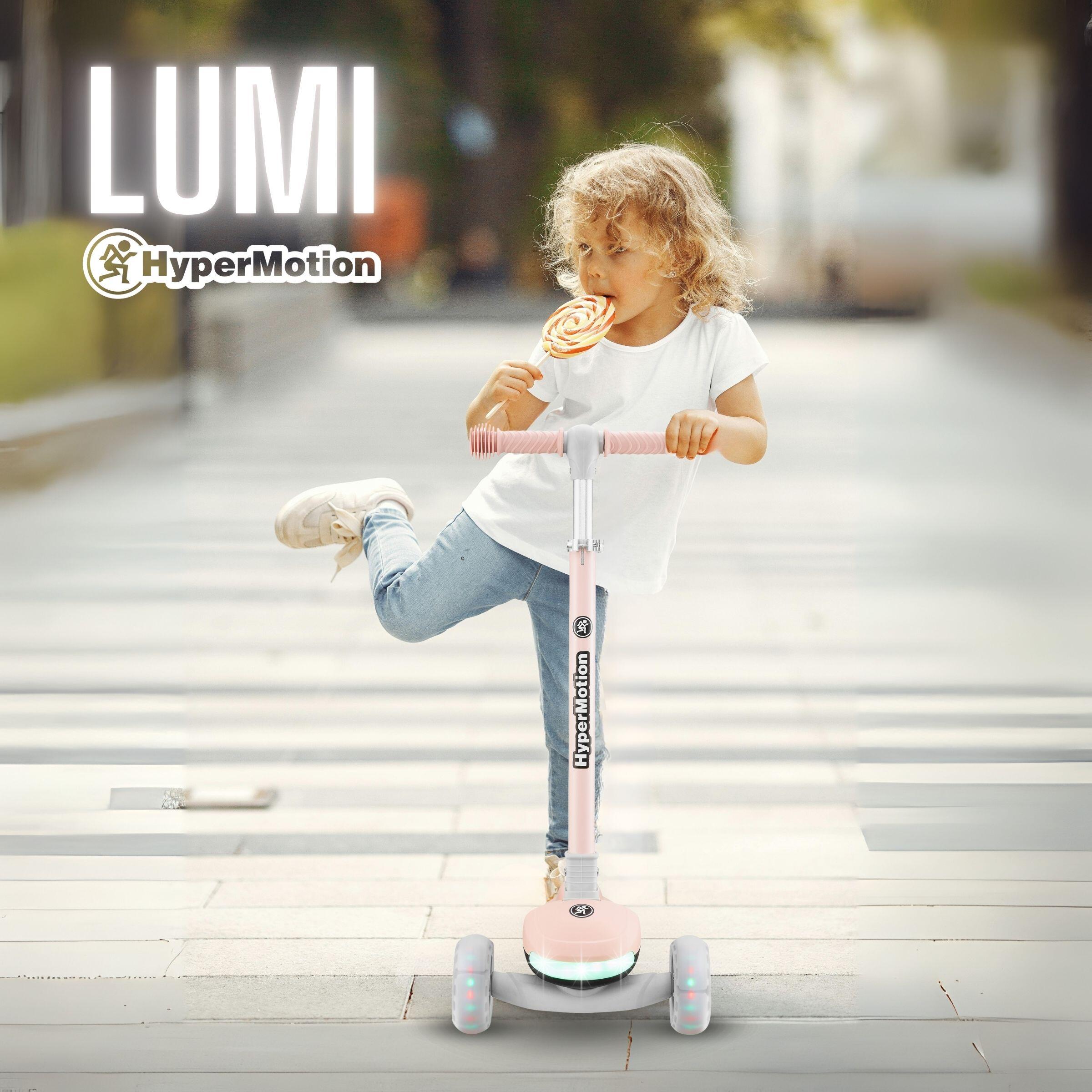 Trottinette 3-en-1 Lumi Gris LED Siège Amovible ABEC-7 Guidon Réglable EN71 2/7