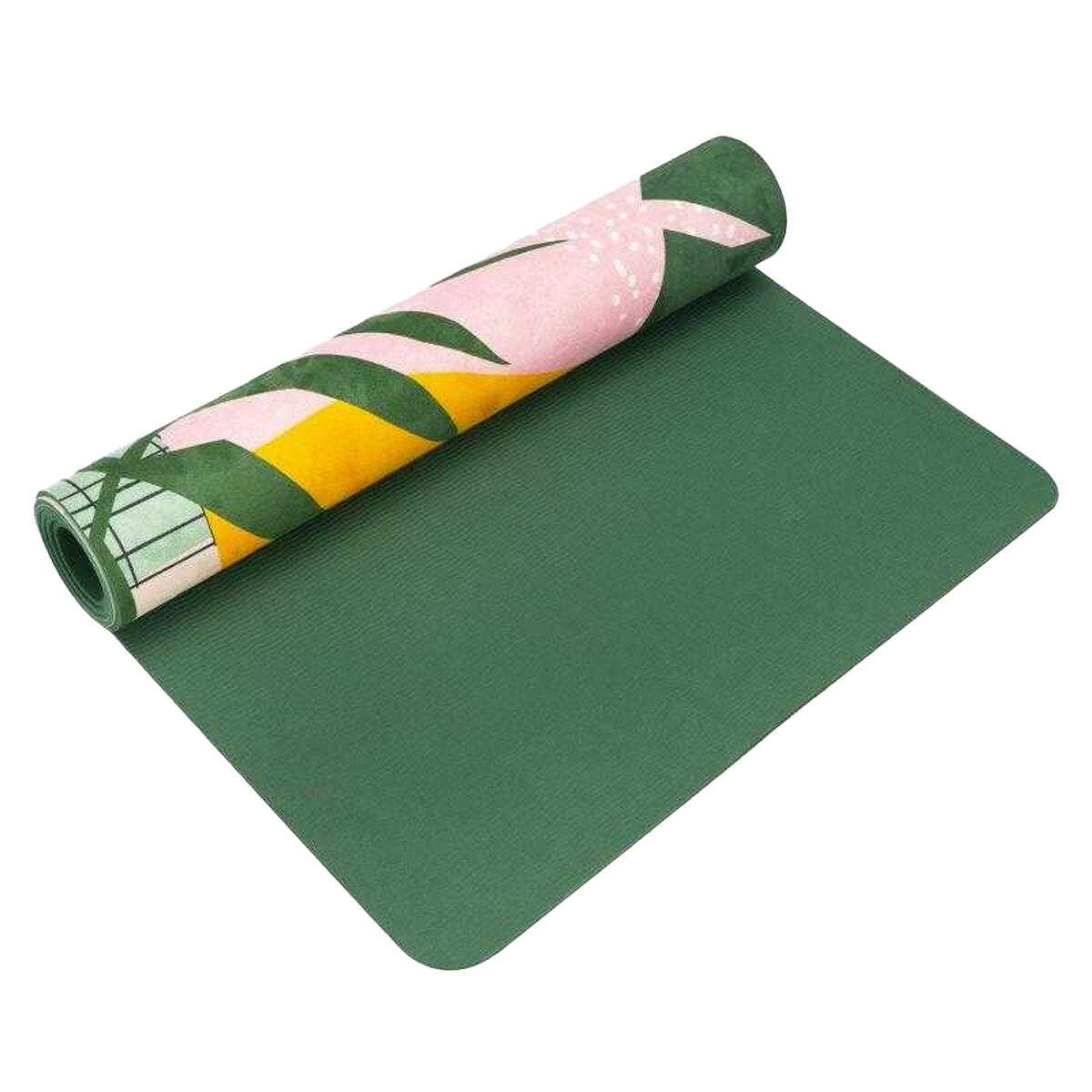 Tapis De Yoga Motif/style Jungle HOME (Vert / Orange / Jaune) 4 cm x 183 cm x 61 2/3