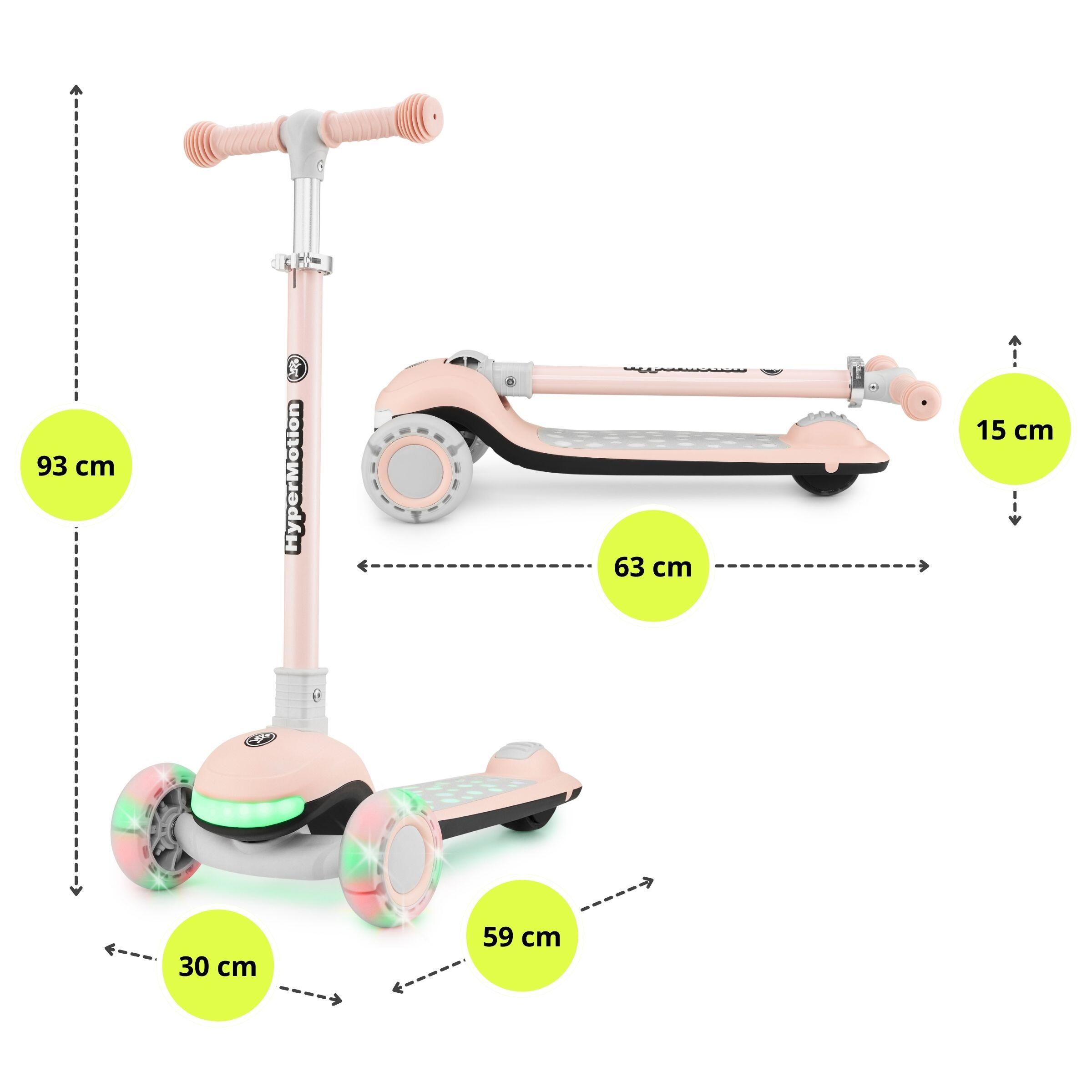 Trottinette 3-en-1 Lumi Gris LED Siège Amovible ABEC-7 Guidon Réglable EN71 4/7