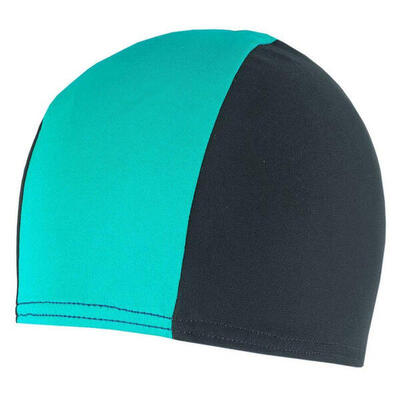 Kinder/kids kleurblok lycra badmuts (blauw/grijs)