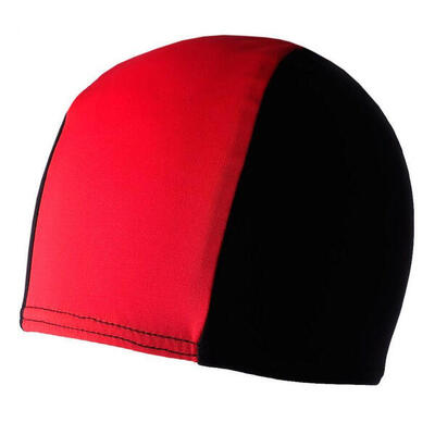 Kinder/kids kleurblok lycra badmuts (blauw/grijs)