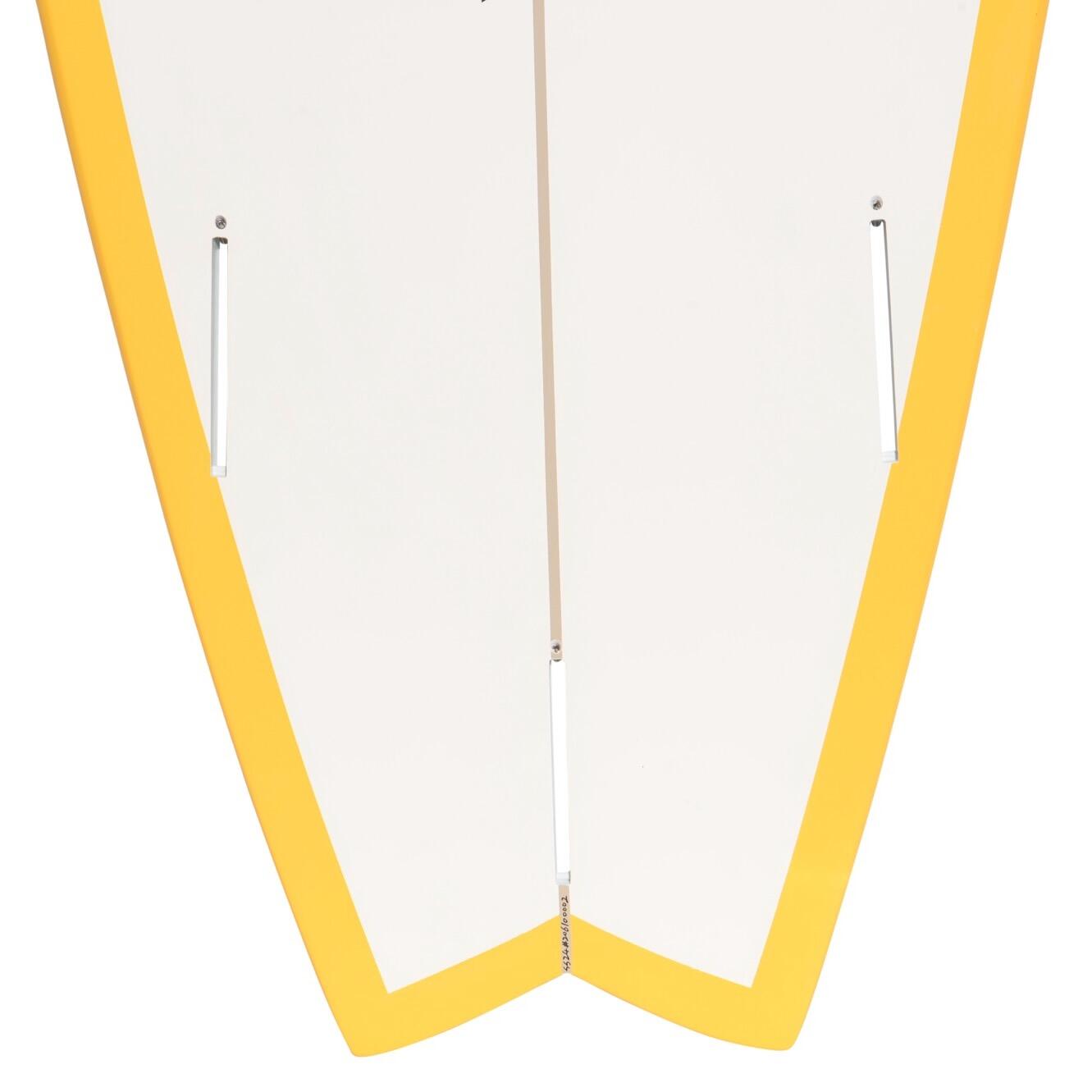Victory Surfboards - Long Fish 7'2 - Epoxy - Futures - Matt Yellow / White 3/5