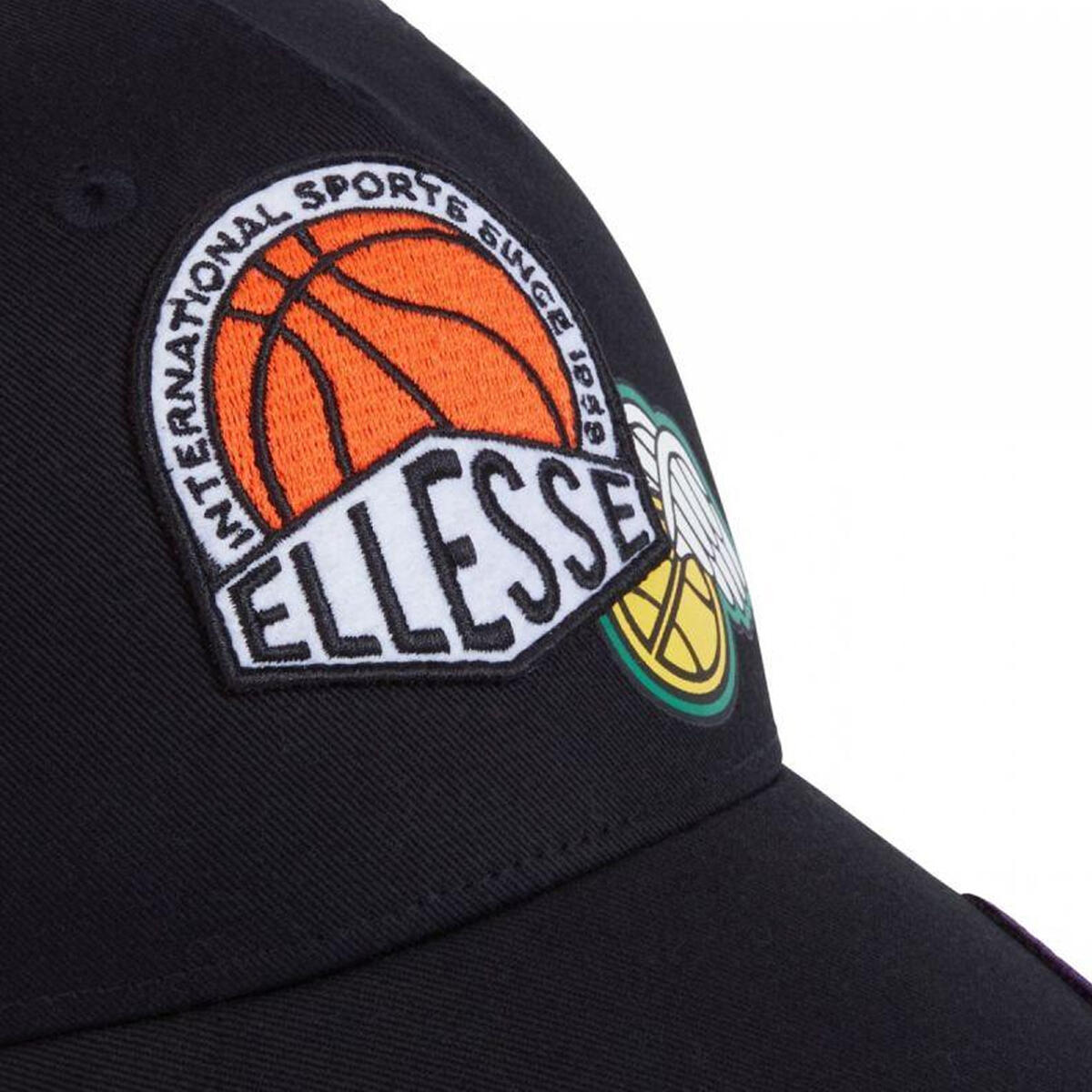 Gorra Divida para Hombre Negro 3/4