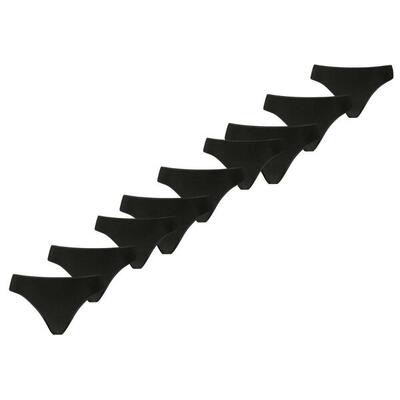 Dames strings 9-pack zwart