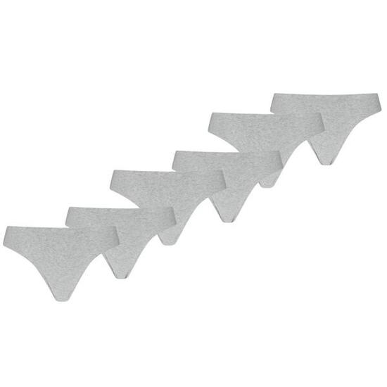 Puma strings femme Invisible Cotton 6-pack gris clair chiné