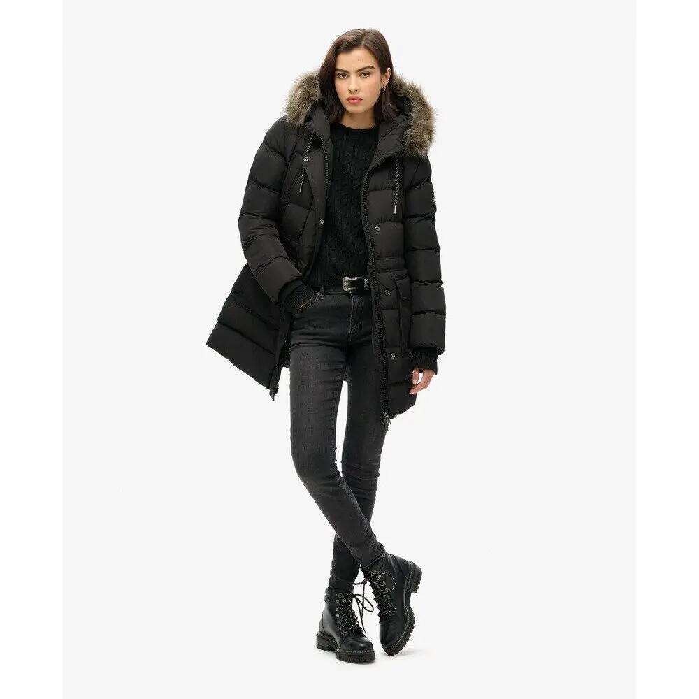 Doudoune mi-longue en fausse fourrure femme Superdry 3/6