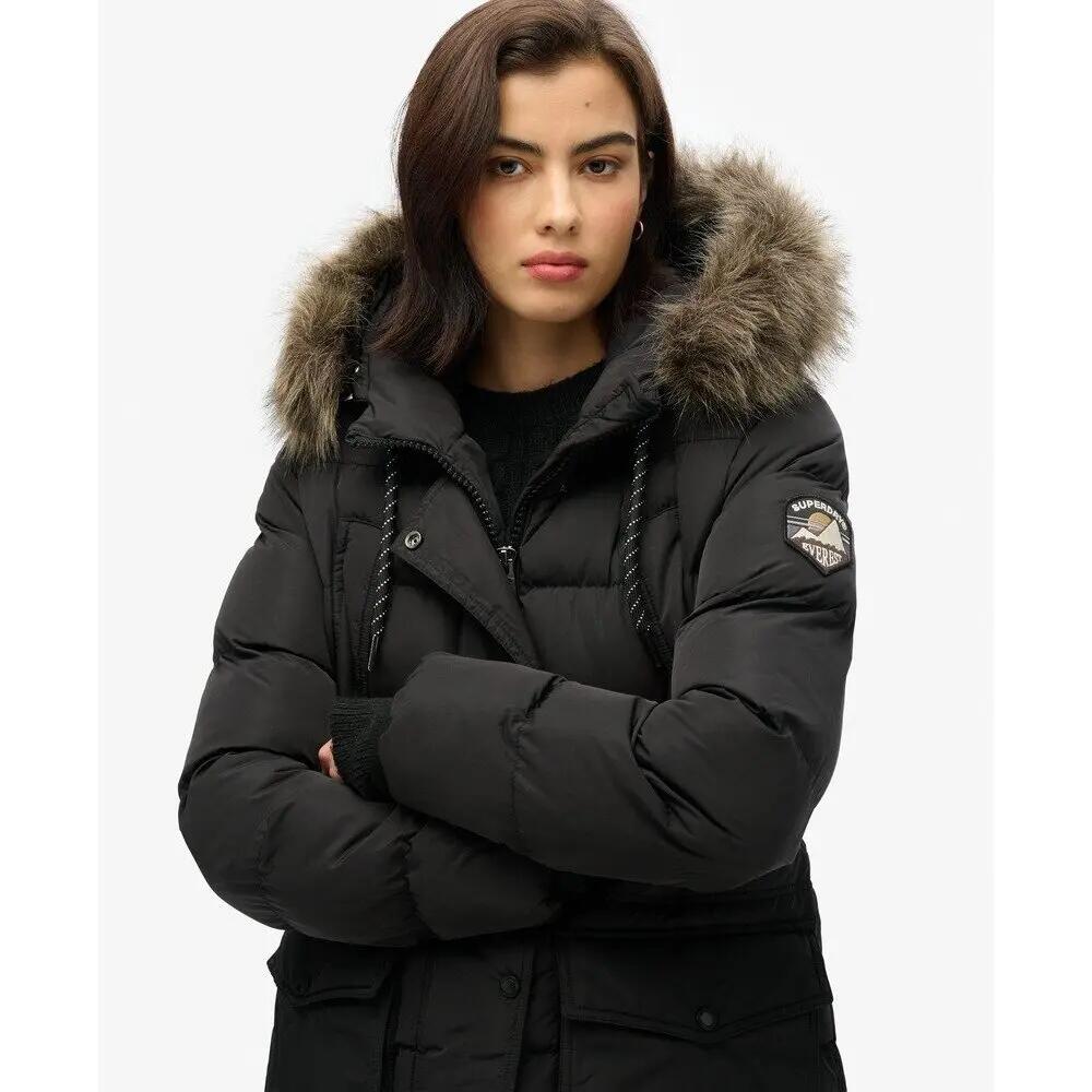 Doudoune mi-longue en fausse fourrure femme Superdry 5/6