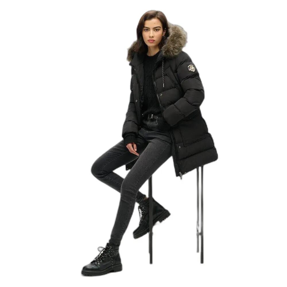 Doudoune mi-longue en fausse fourrure femme Superdry 6/6