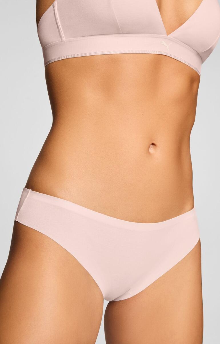 Puma slips femme Invisible Cotton lot de 2 Rose clair 2/5