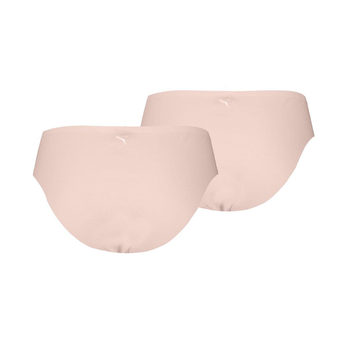 Puma slips femme Invisible Cotton lot de 2 Rose clair 5/5