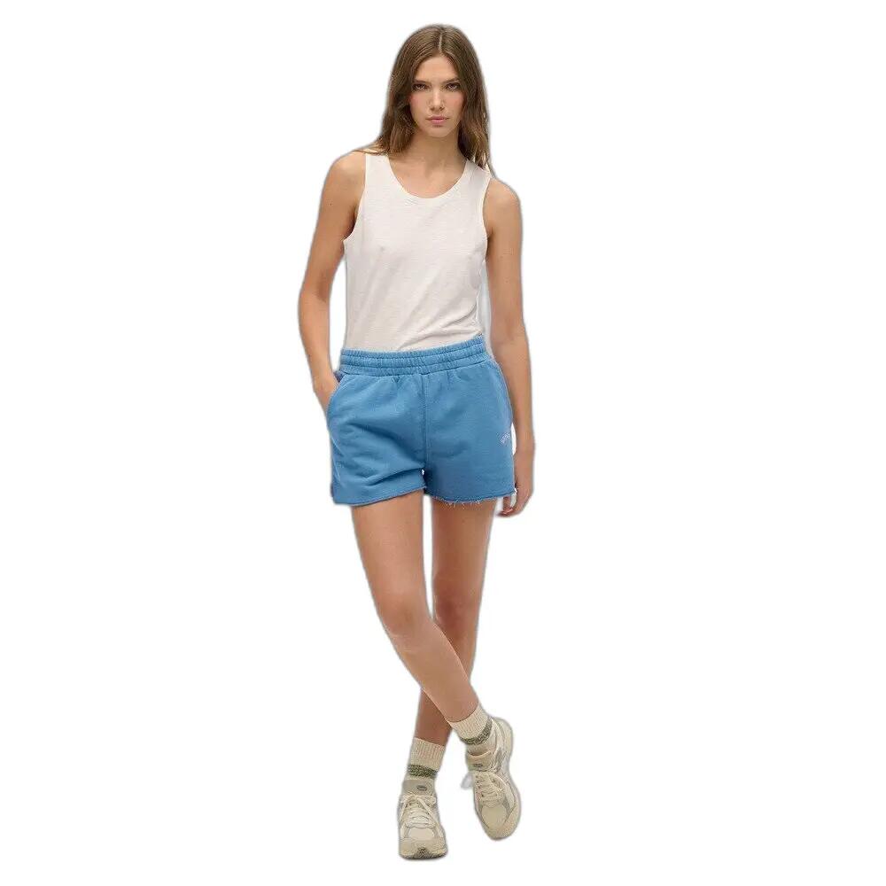 Shorts con logo tinta garzata essenziale donna Superdry 3/6