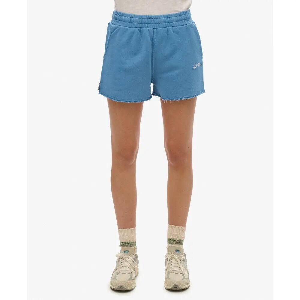 Shorts con logo tinta garzata essenziale donna Superdry 2/6