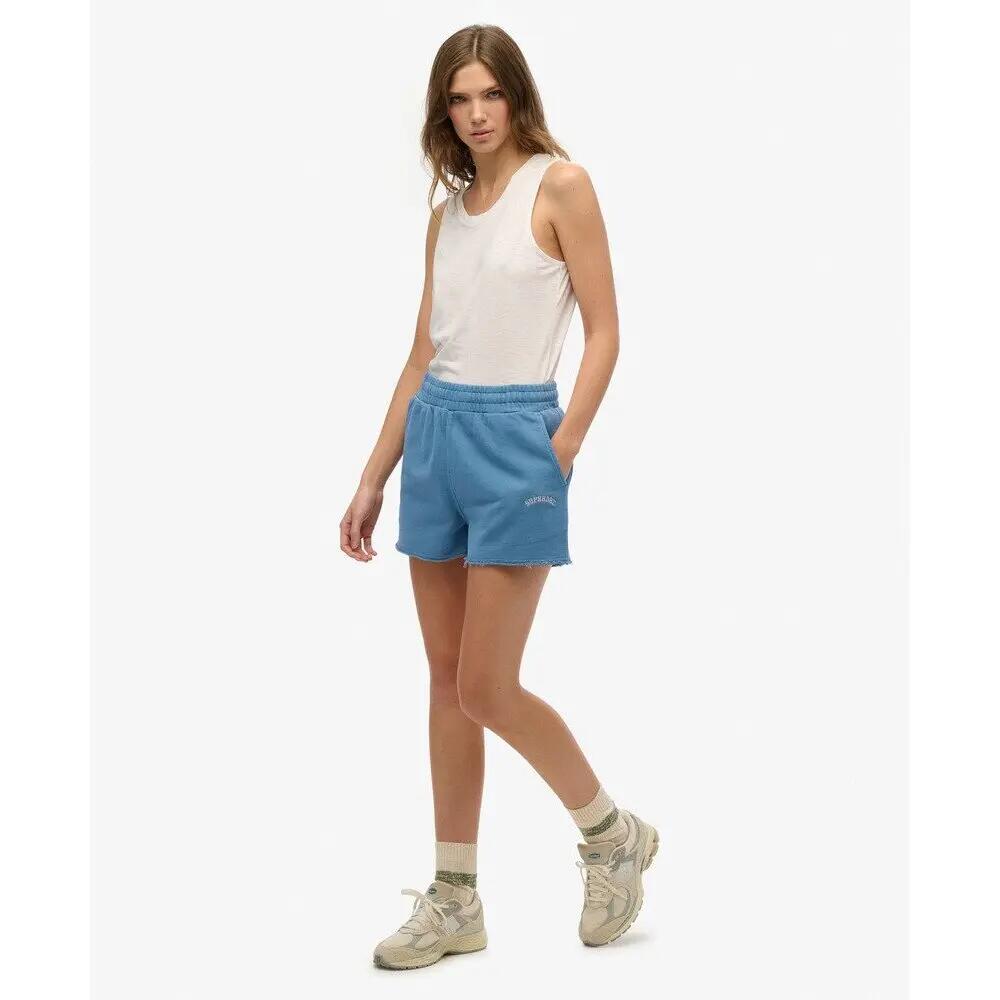 Shorts con logo tinta garzata essenziale donna Superdry 6/6