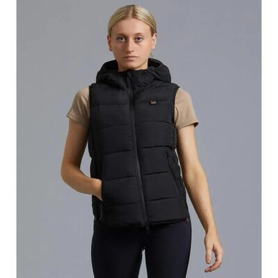 Donsvest zonder mouwen met capuchon dames premier equine pavoni