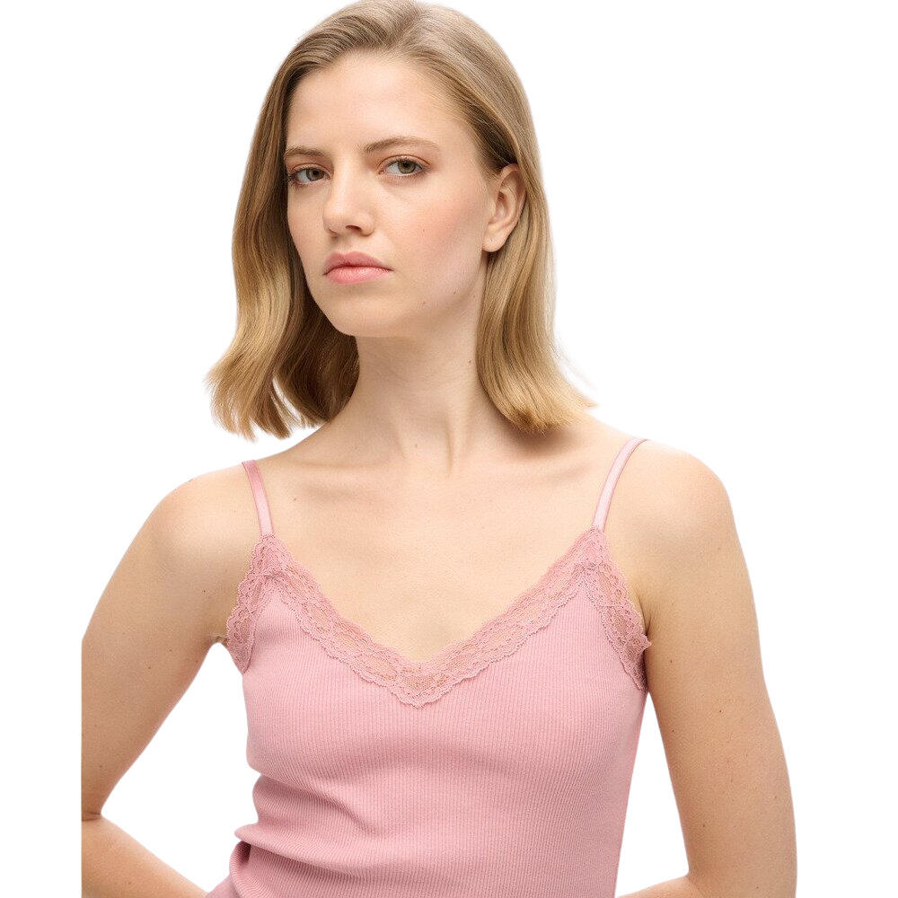 Débardeur court à liseré dentelle femme Superdry Essential 5/6