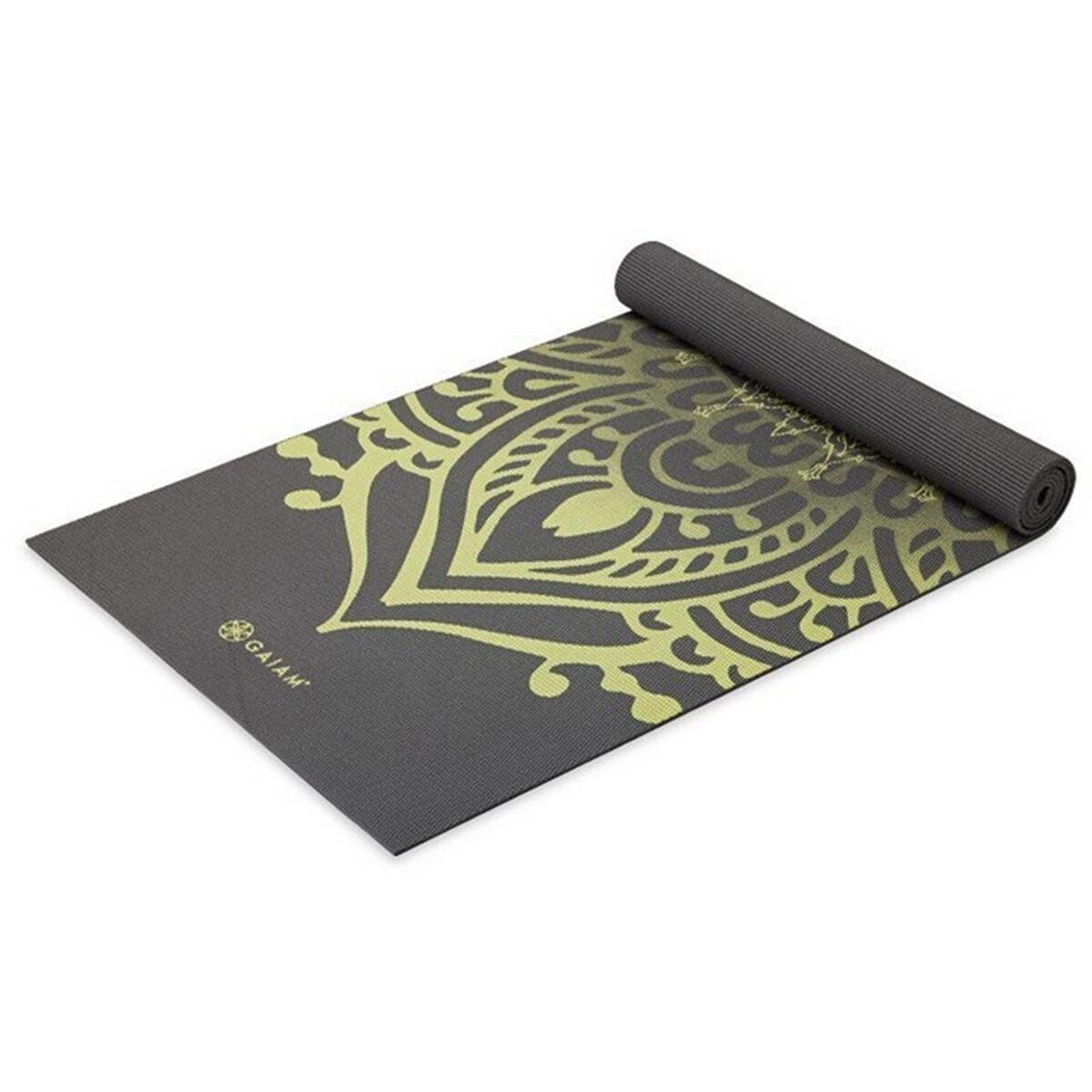 Tapis De Yoga Motif/style Cadran Solaire (Thé Vert / Gris) Taille unique 3/4