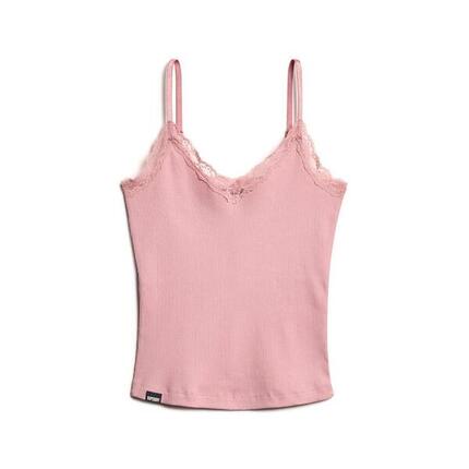 Camiseta corta de tirantes con encaje mujer Superdry Essential