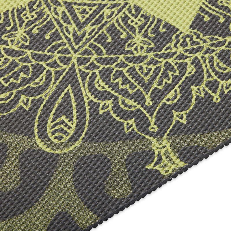 Tapis De Yoga Motif/style Cadran Solaire (Thé Vert / Gris) Taille unique 2/4