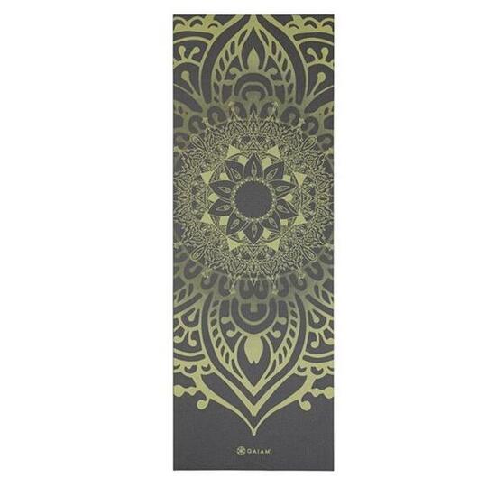 Tapis De Yoga Motif/style Cadran Solaire (Thé Vert / Gris)