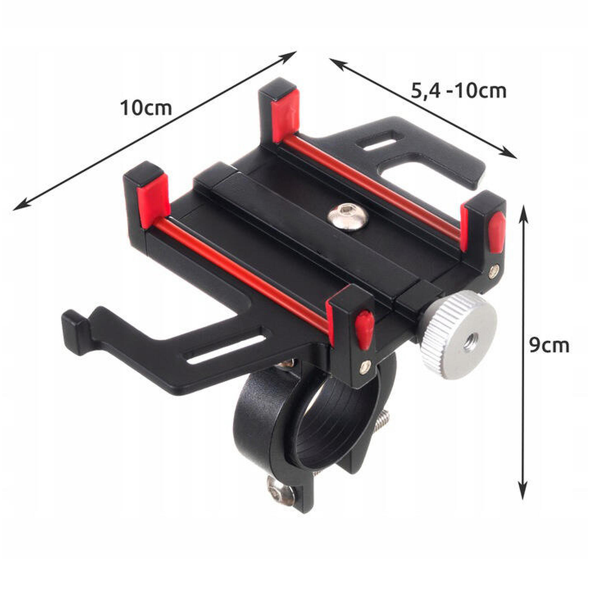 Suport telefon, pentru ghidonul bicicletei, metalic reglabil, 11.5 x 6 cm
