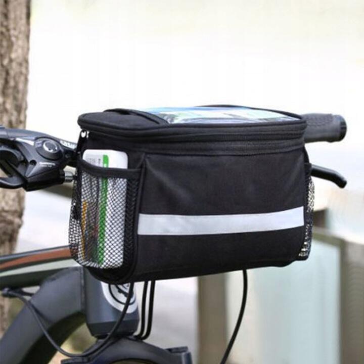 Geanta bicicleta, prindere pe ghidon , neagra, 15x20x11 cm