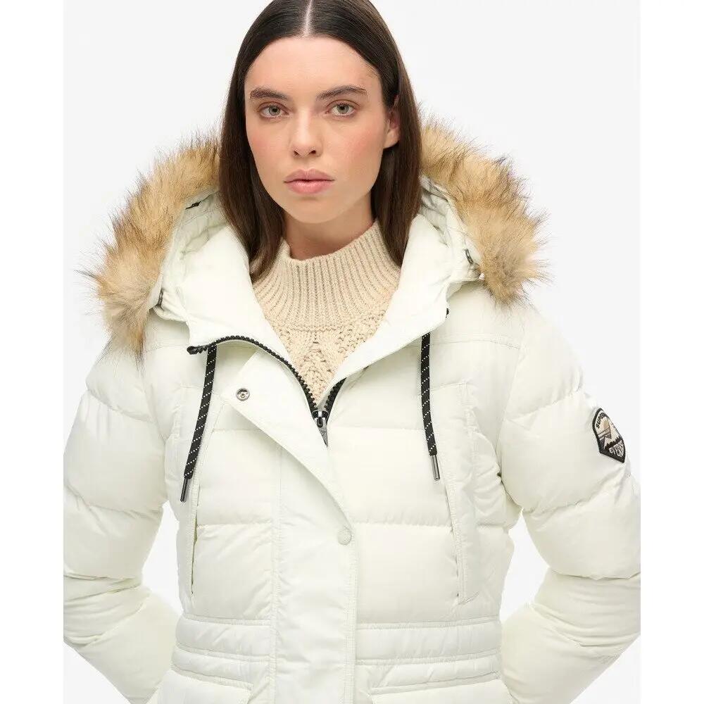 Doudoune mi-longue en fausse fourrure femme Superdry 5/6