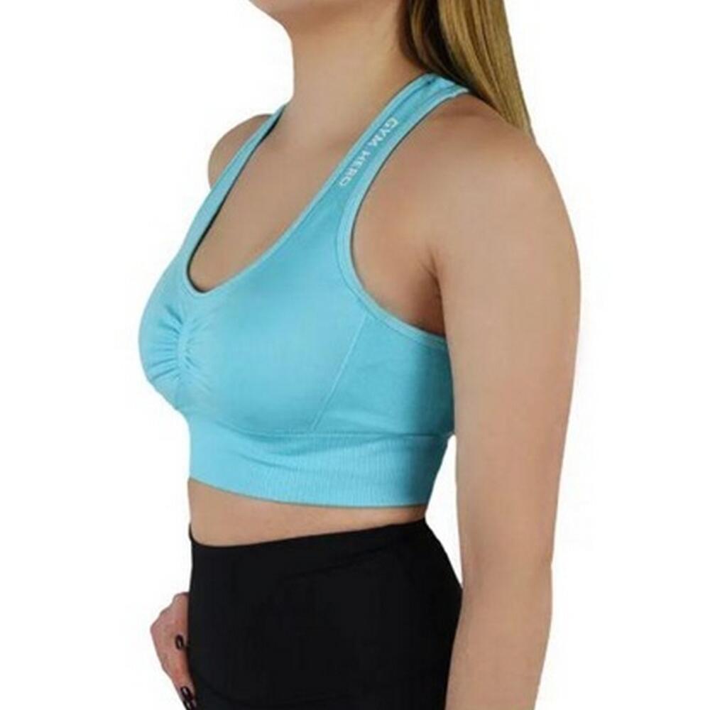 Reggiseno Sportivo Donna Gym Hero Miami Cute Blu 3/4