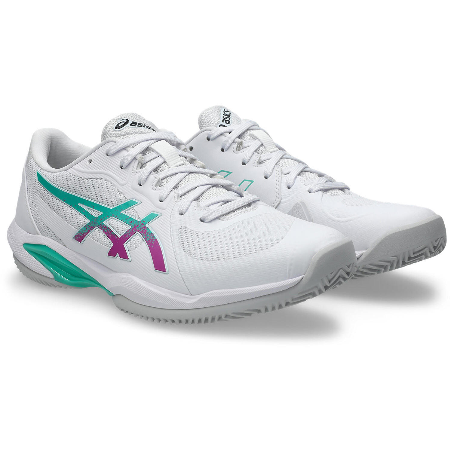 Tenis E Padel Homem - ASICS SOLUTION SWIFT FF 2 CLAY - White/Digital Sakura 6/7