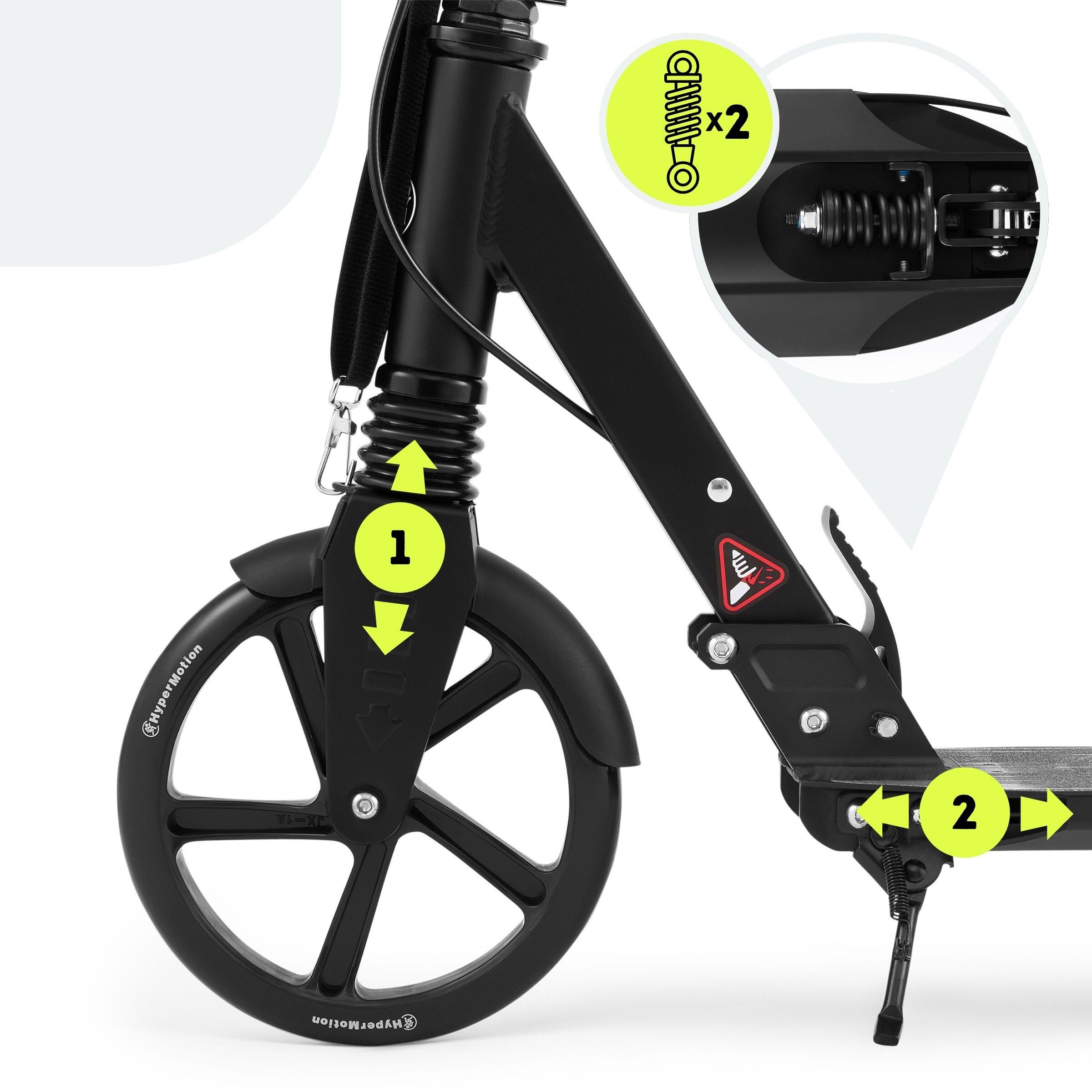 Monopattino Skyline Nero Freno a Disco Doppia Sospensione Max 100kg EN71 3/7
