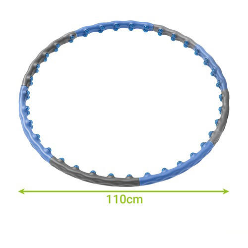 Cerc hula hoop de antrenament, 48 de tinte, 110 cm, pliabil, 8 segmente, PVC