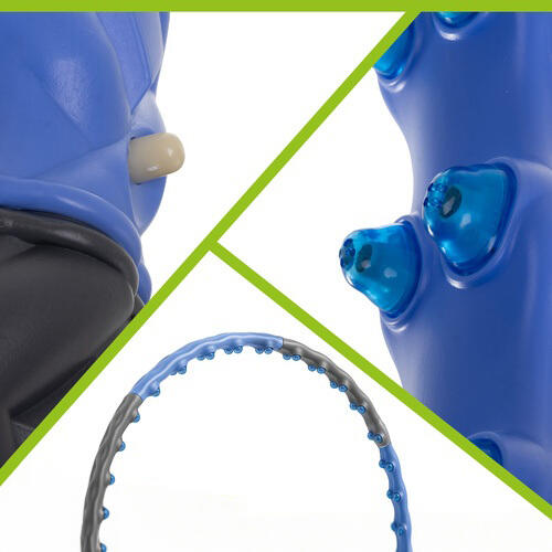Cerc hula hoop de antrenament, 48 de tinte, 110 cm, pliabil, 8 segmente, PVC