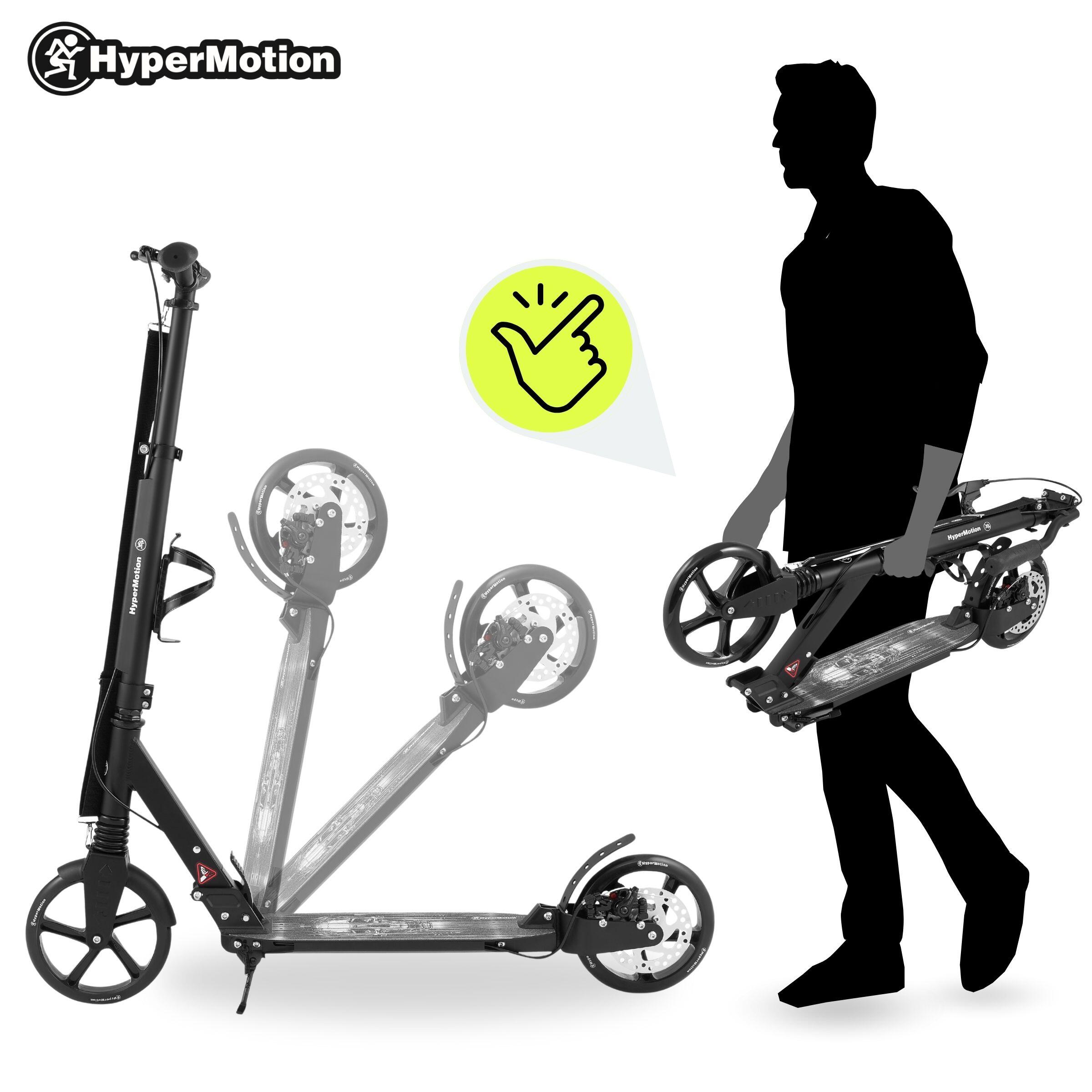 Monopattino Skyline Nero Freno a Disco Doppia Sospensione Max 100kg EN71 4/7