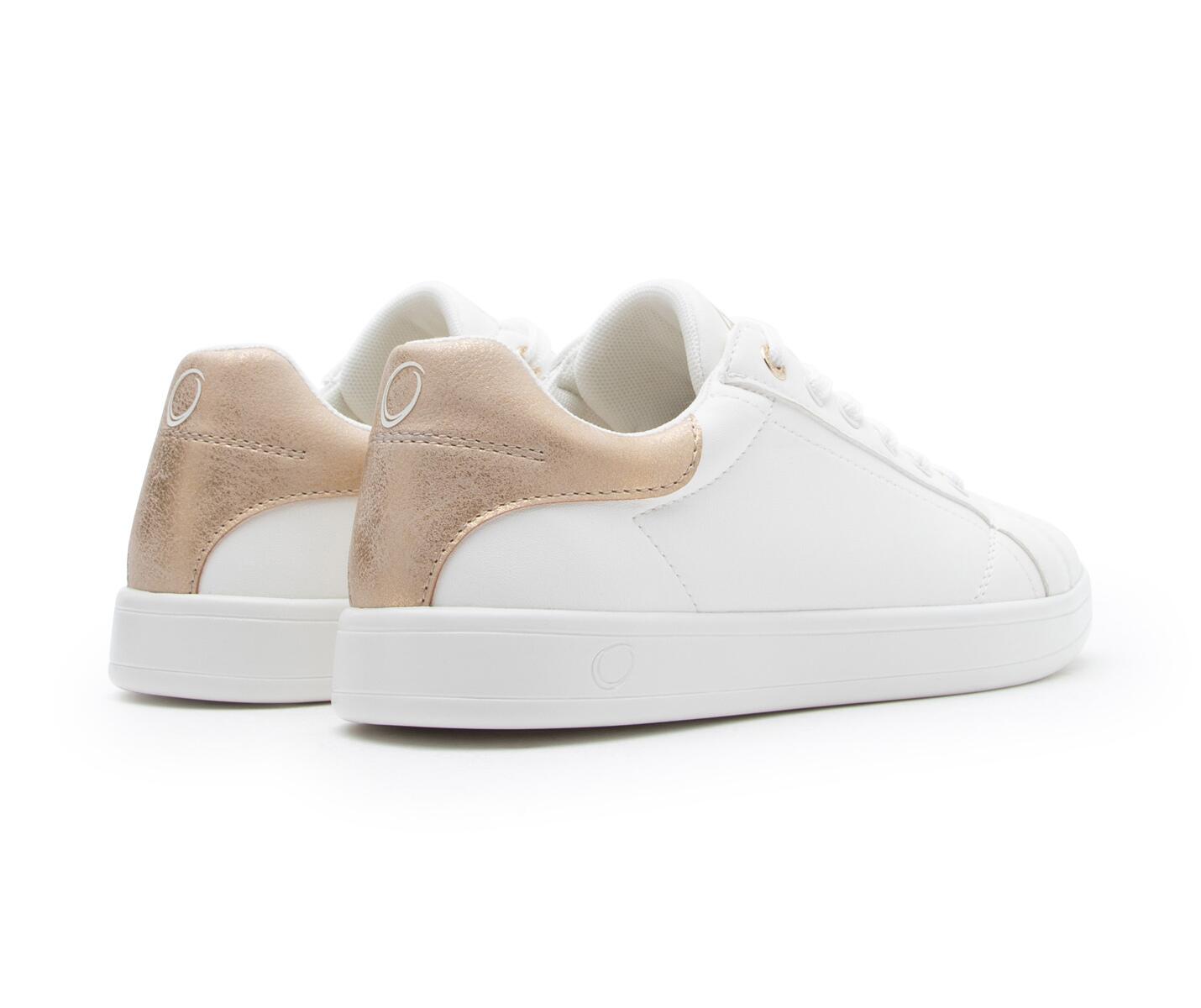 SMOVE Accent Dance Sneaker in white gold for women 5/7