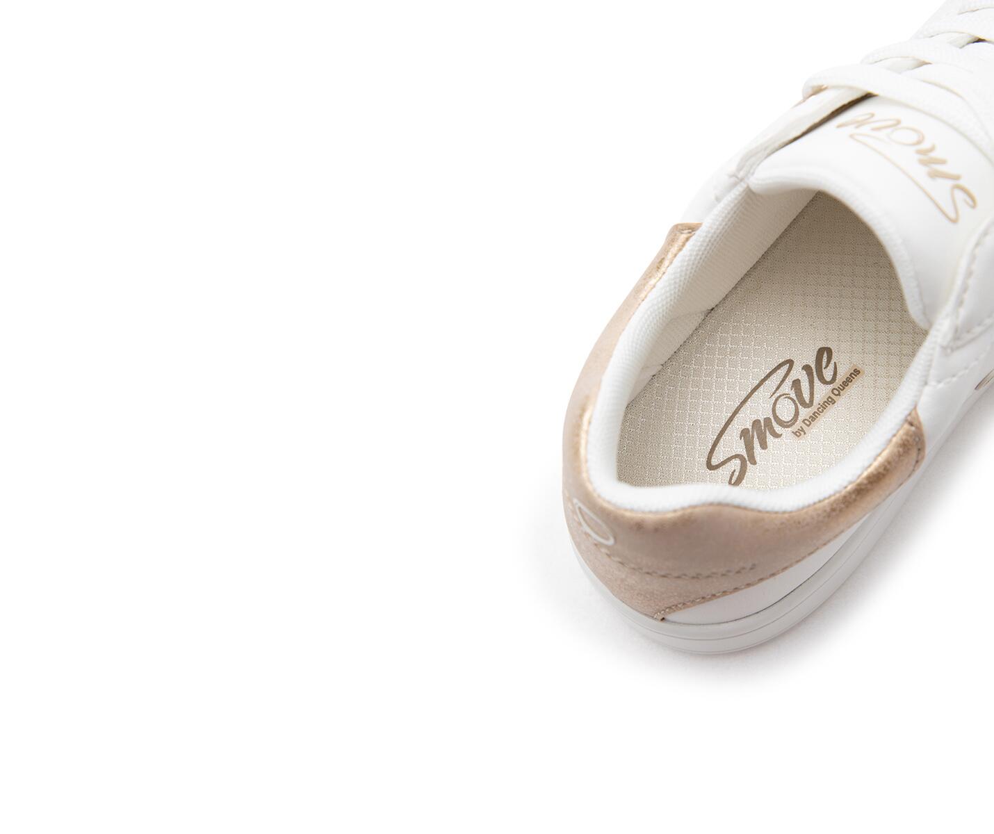 SMOVE Accent Dance Sneaker in white gold for women 4/7