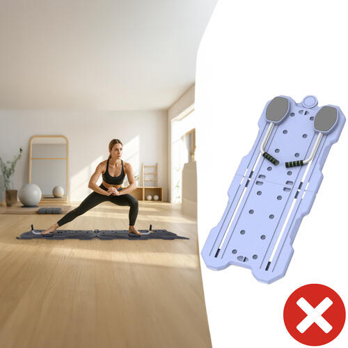 Placa Pilates pliabila cu extensoare, manere flotari, LCD, covoras, 47x115x3 cm